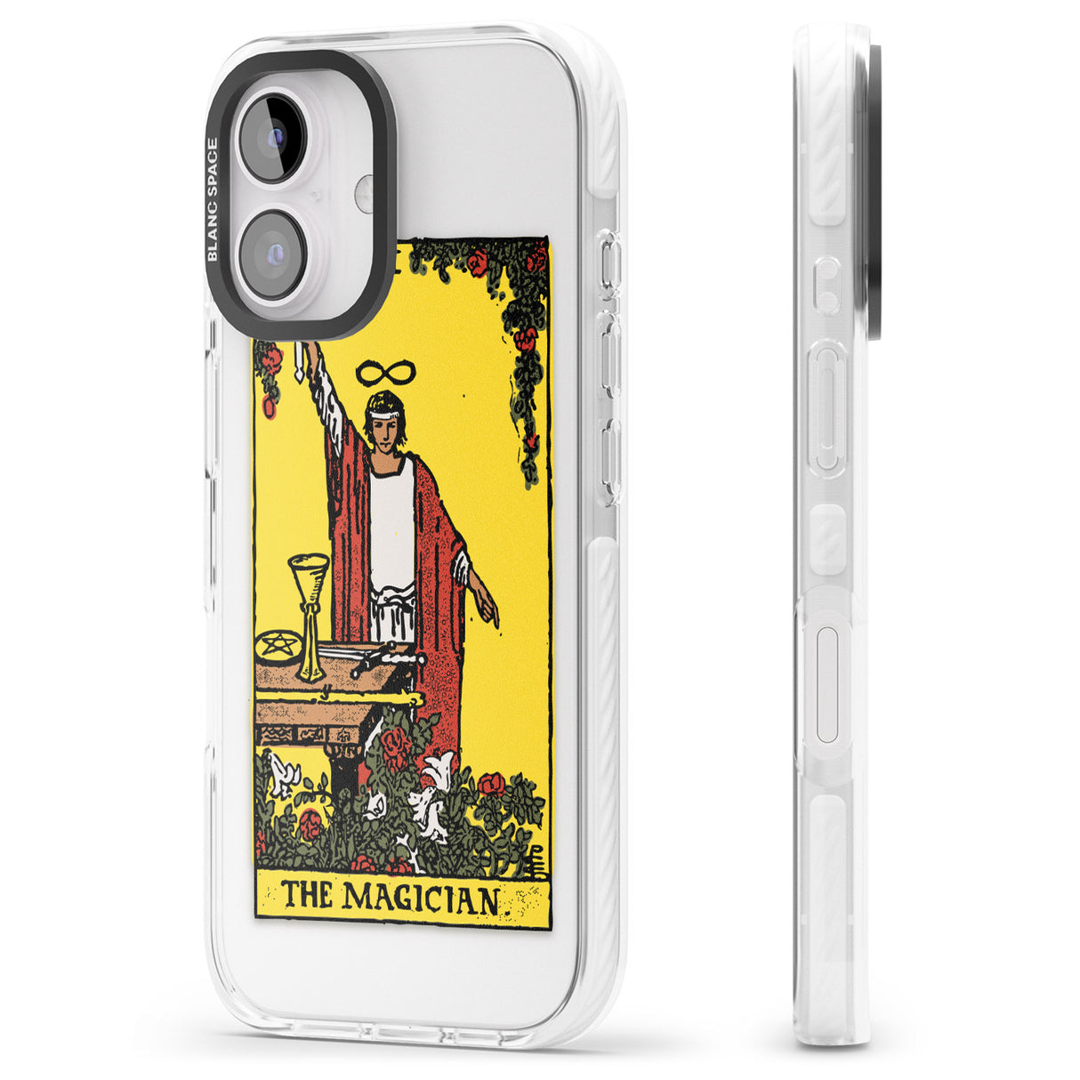 iPhone 16 Pro Max Personalised The Magician Tarot Card - Colour Black Impact Phone Case