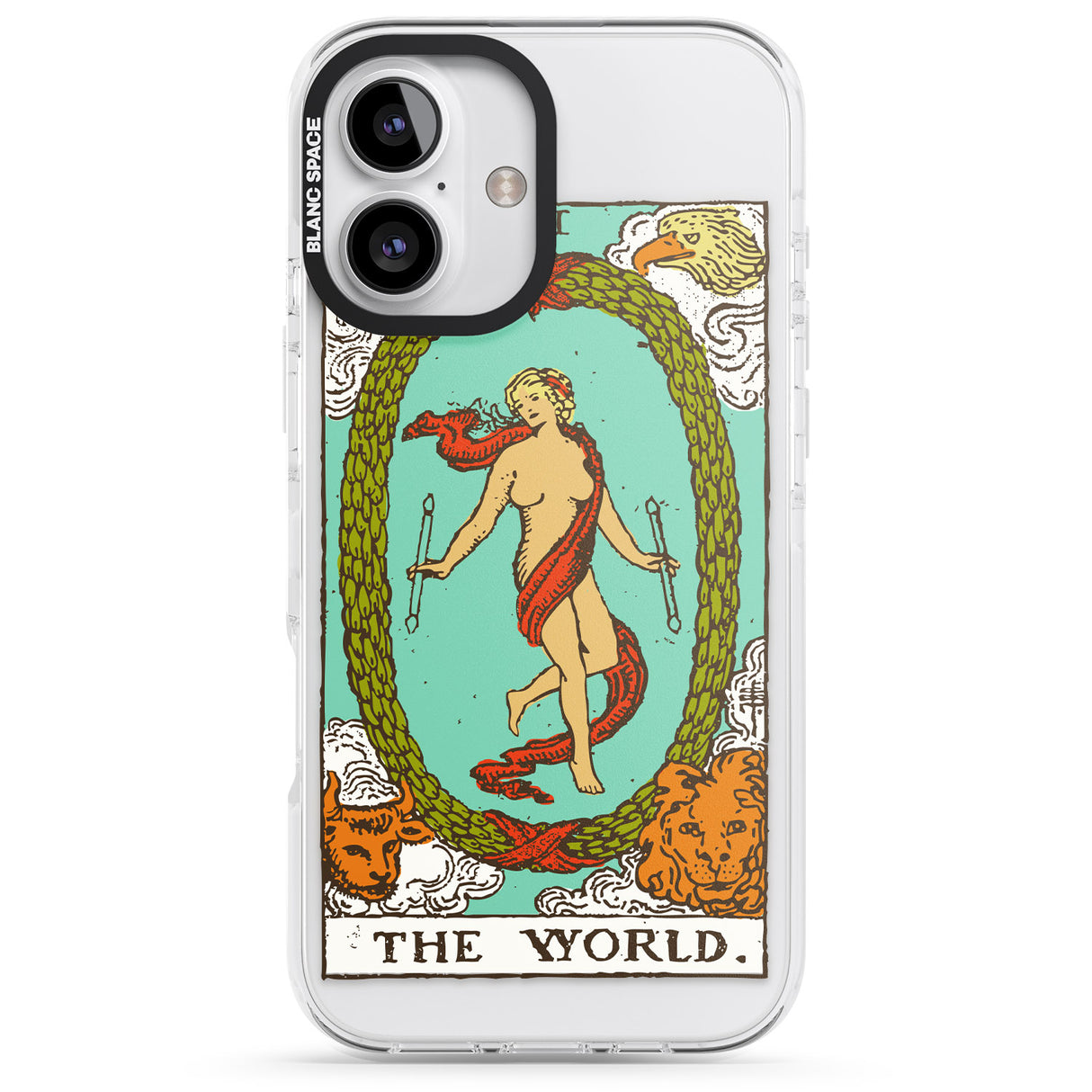 iPhone 16 Pro Max Personalised The World Tarot Card - Colour Black Impact Phone Case