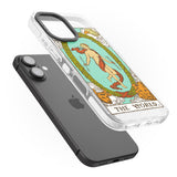 iPhone 16 Pro Max Personalised The World Tarot Card - Colour Black Impact Phone Case