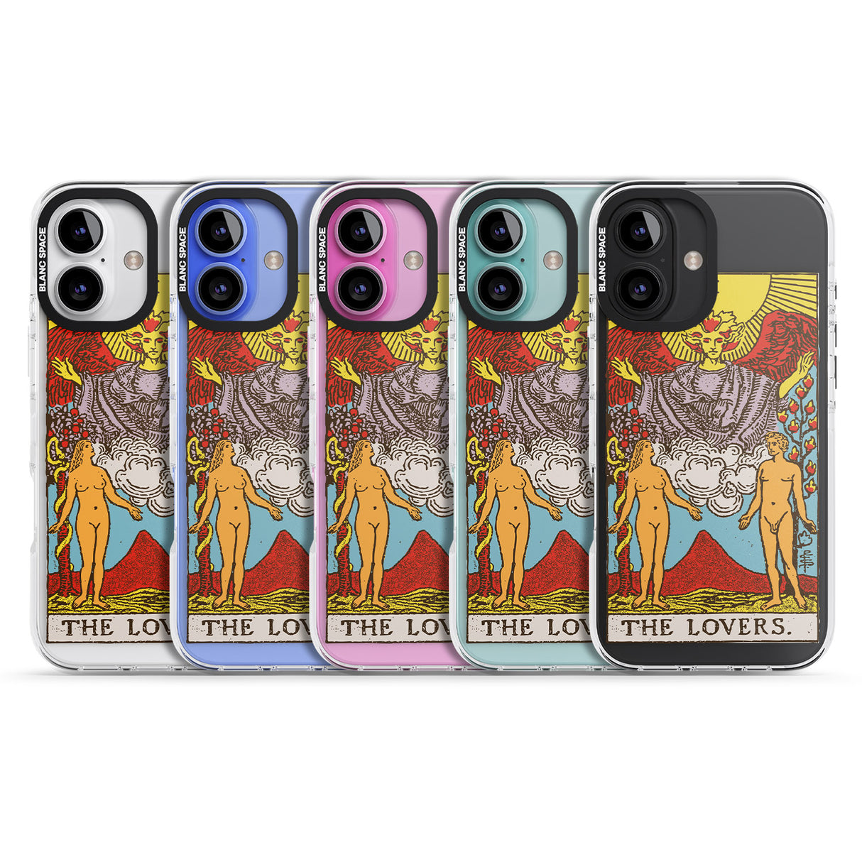 iPhone 16 Pro Max Personalised The Lovers Tarot Card - Colour Black Impact Phone Case