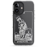 iPhone 16 Pro Max Personalised Strength Tarot Card - White Transparent Black Impact Phone Case