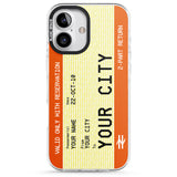 iPhone 16 Pro Max Personalised Create Your Own Train Ticket Black Impact Phone Case