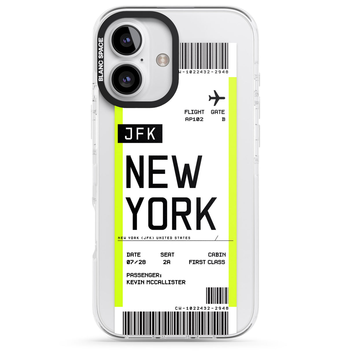 Personalised New York Boarding Pass