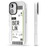 iPhone 16 Pro Max Personalised Berlin Boarding Pass Black Impact Phone Case