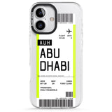 iPhone 16 Pro Max Personalised Abu Dhabi Boarding Pass Black Impact Phone Case