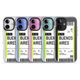 iPhone 16 Pro Max Personalised Buenos Aires Boarding Pass Black Impact Phone Case