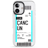 iPhone 16 Pro Max Personalised Cancún Boarding Pass Black Impact Phone Case