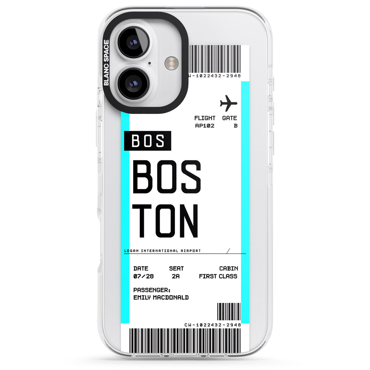 Personalised Boston Boarding Pass