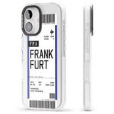 iPhone 16 Pro Max Personalised Frankfurt Boarding Pass Black Impact Phone Case