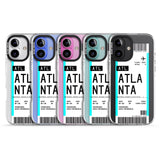 iPhone 16 Pro Max Personalised Atlanta Boarding Pass Black Impact Phone Case