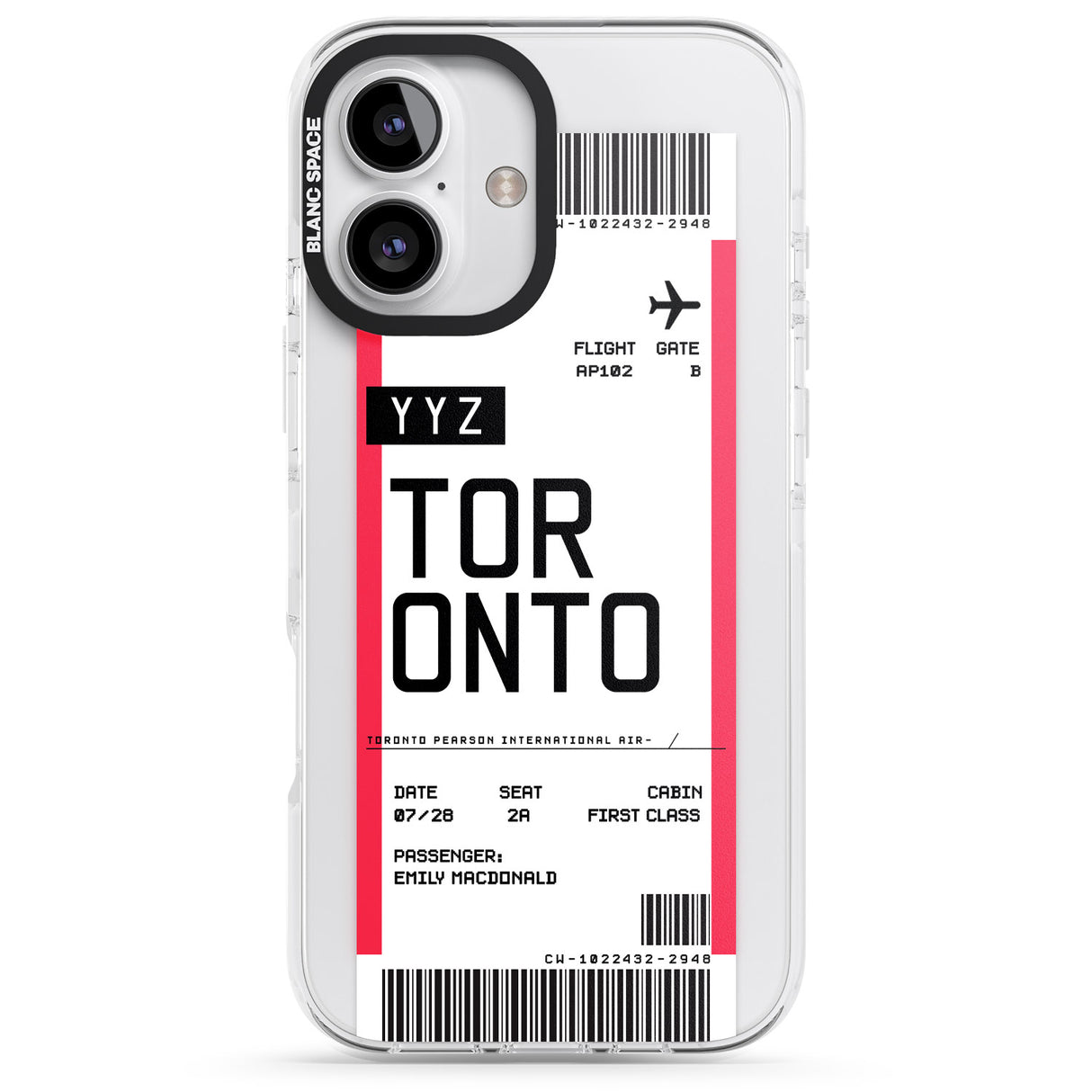 Personalised Toronto Boarding Pass