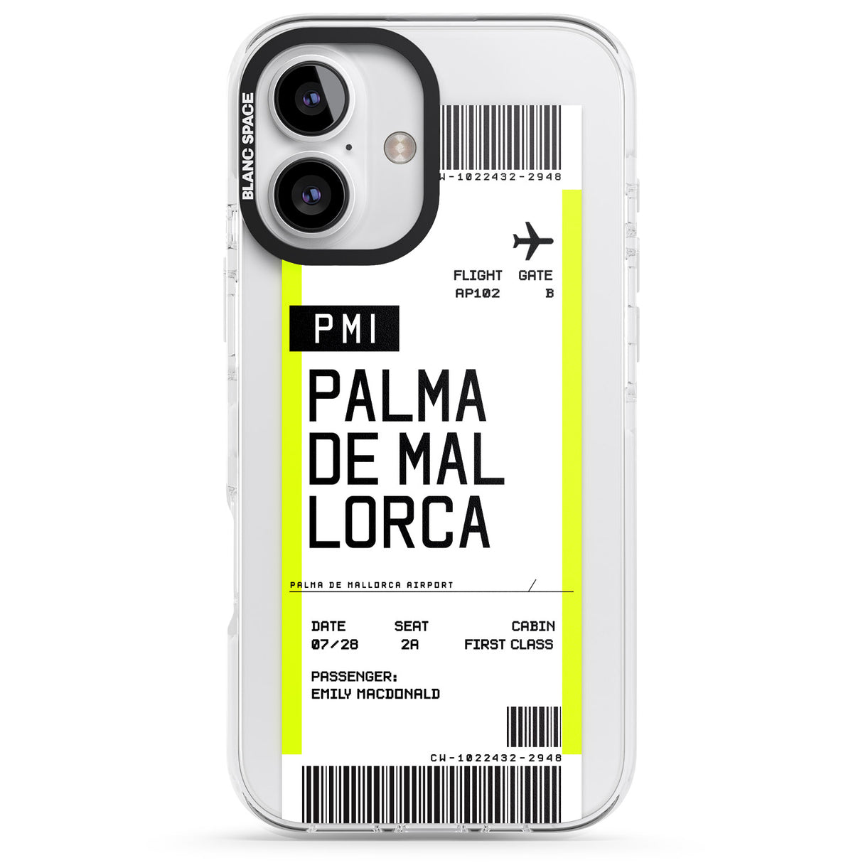 Personalised Palma De Mallorca Boarding Pass