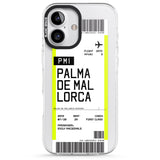 iPhone 16 Pro Max Personalised Palma De Mallorca Boarding Pass Black Impact Phone Case