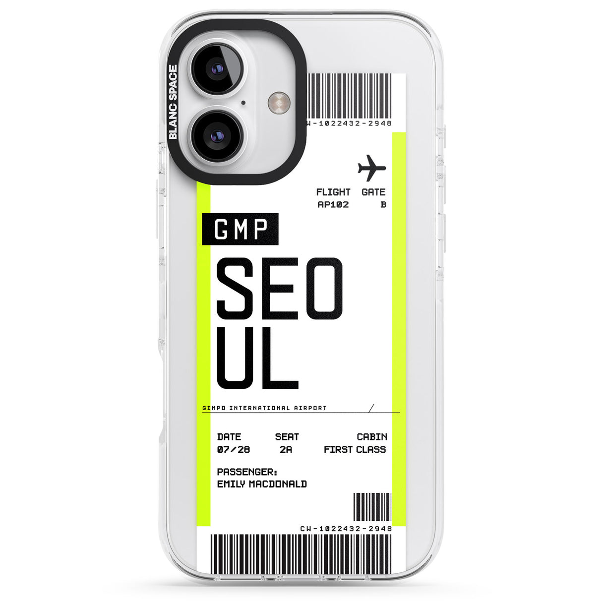 Personalised Seoul Boarding Pass