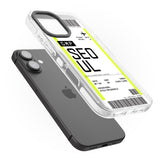 iPhone 16 Pro Max Personalised Seoul Boarding Pass Black Impact Phone Case