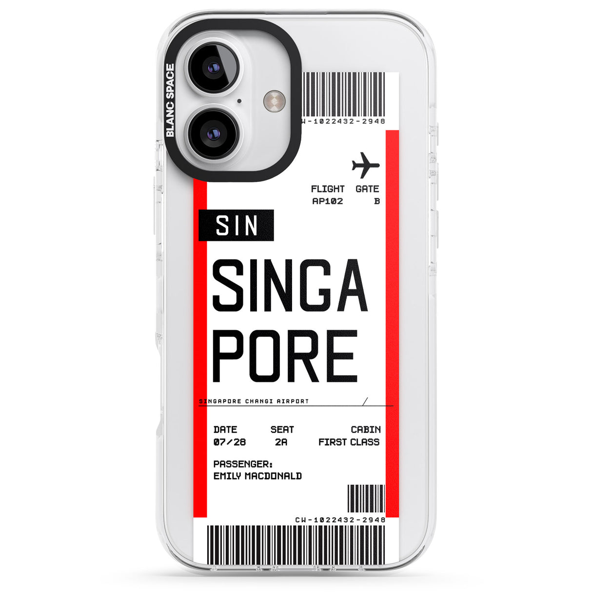 Personalised Singapore Boarding Pass