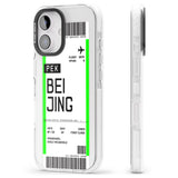 iPhone 16 Pro Max Personalised Beijing Boarding Pass Black Impact Phone Case