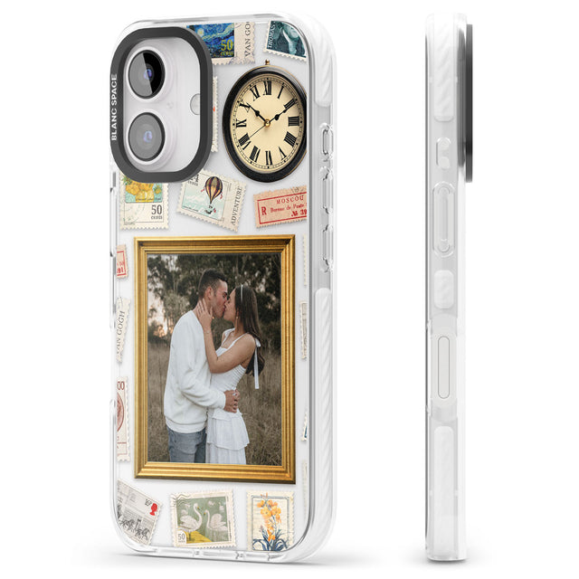 Personalised Vintage Photo Frame Collage Impact Phone Case for iPhone 16, iPhone 16 Plus