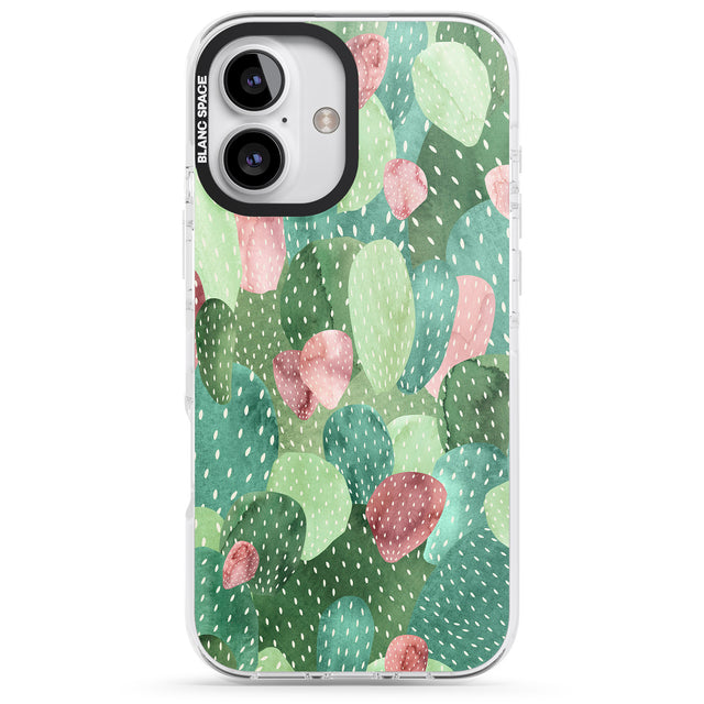 iPhone 16 Pro Max Colourful Cactus Mix Design Black Impact Phone Case