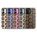 iPhone 16 Pro Max Chocolate Donut Pattern Black Impact Phone Case