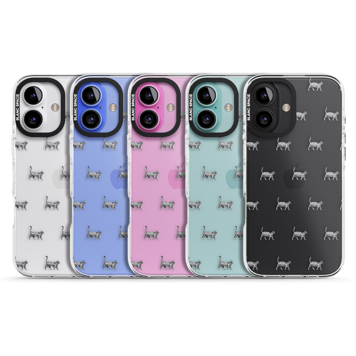 iPhone 16 Pro Max British Shorthair Cat Pattern Black Impact Phone Case