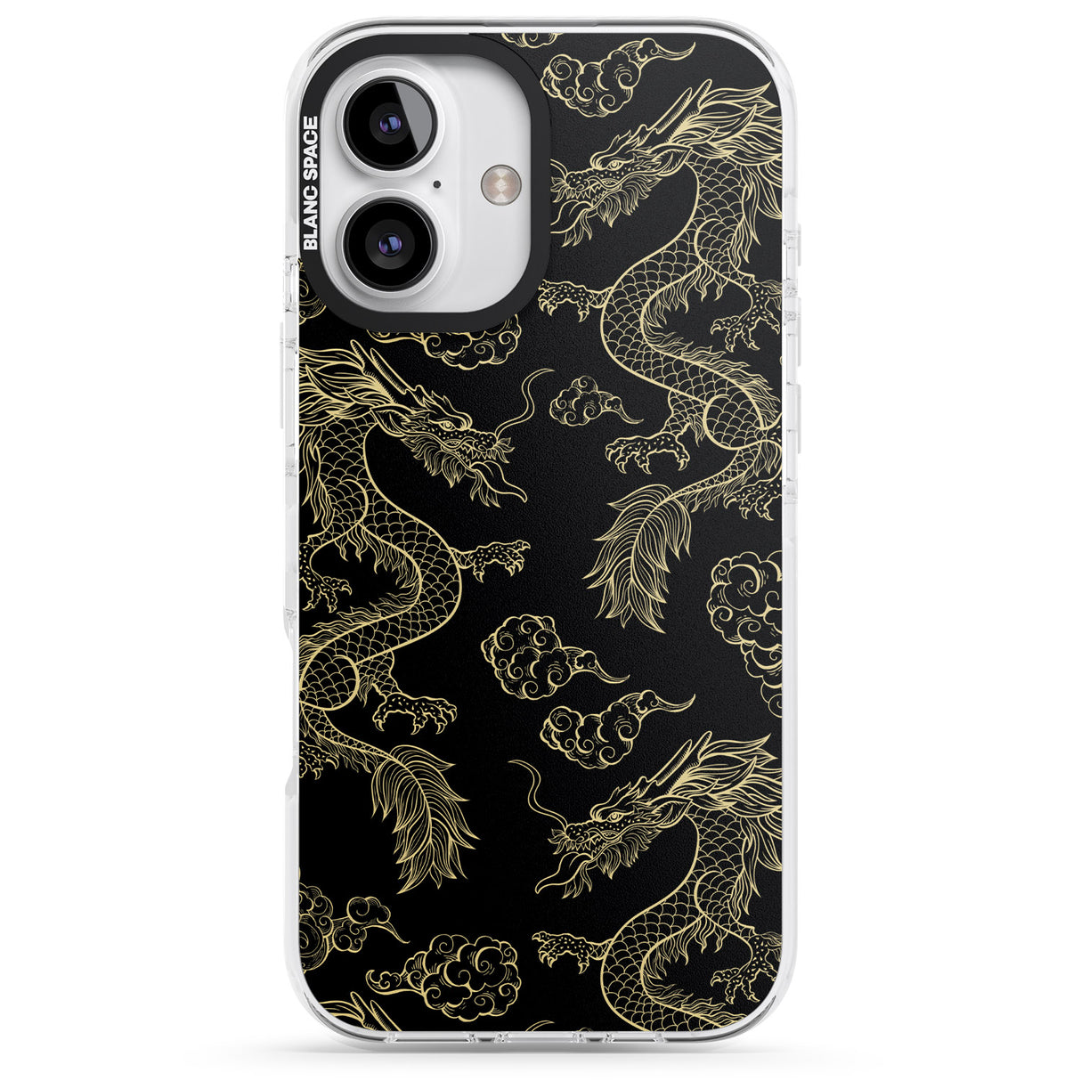 Black and Gold Dragon Pattern