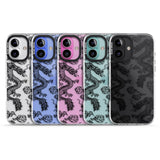 iPhone 16 Pro Max Black Dragon Pattern Black Impact Phone Case