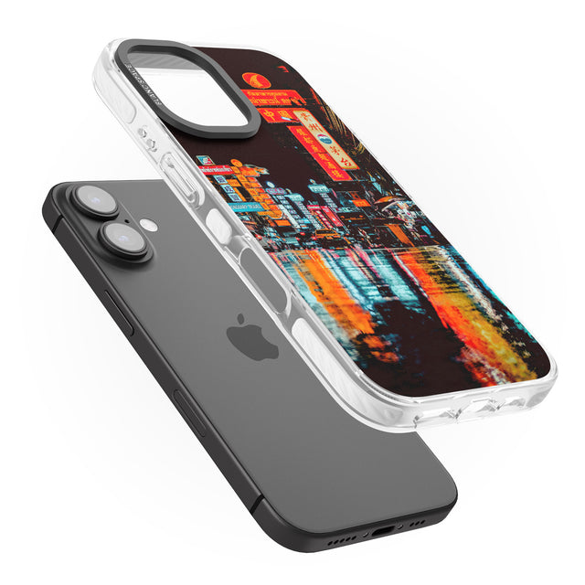 iPhone 16 Pro Max Neon City Black Impact Phone Case