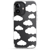 iPhone 16 Pro Max Transparent Cloud Pattern Black Impact Phone Case