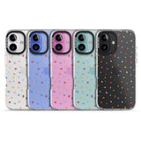 iPhone 16 Pro Max Small Confetti Print Clear Black Impact Phone Case