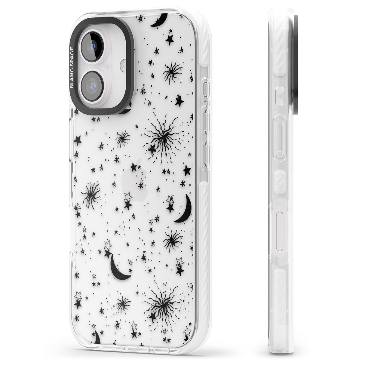 iPhone 16 Pro Max Moons & Stars Black Impact Phone Case