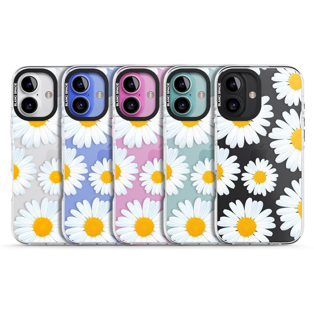 iPhone 16 Pro Max Summer Daisy Black Impact Phone Case