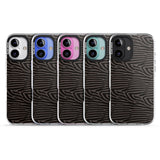 iPhone 16 Pro Max Dark Animal Print Pattern Zebra Black Impact Phone Case