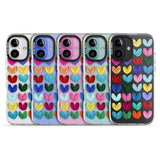 iPhone 16 Pro Max Oil Painted Hearts Black Impact Phone Case