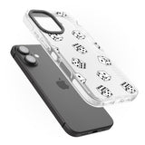 iPhone 16 Pro Max Clear Dice Pattern Black Impact Phone Case