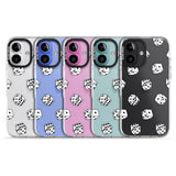 iPhone 16 Pro Max Clear Dice Pattern Black Impact Phone Case