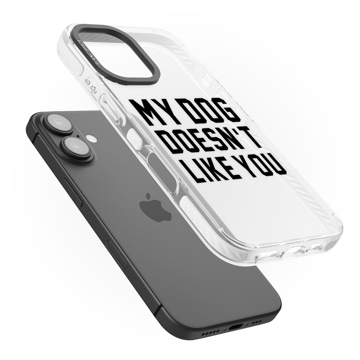 iPhone 16 Pro Max Dog Doesn't Like You Black Impact Phone Case