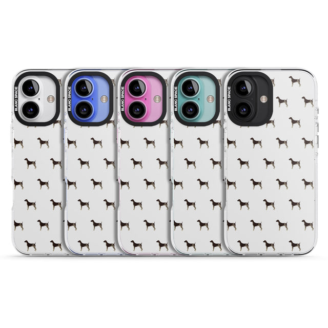 iPhone 16 Pro Max German Shorthaired Pointer Dog Pattern Black Impact Phone Case