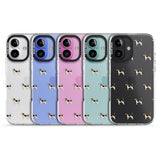 iPhone 16 Pro Max Beagle Dog Pattern Clear Black Impact Phone Case