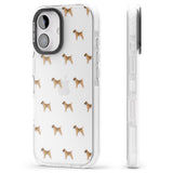 iPhone 16 Pro Max Border Terrier Dog Pattern Clear Black Impact Phone Case