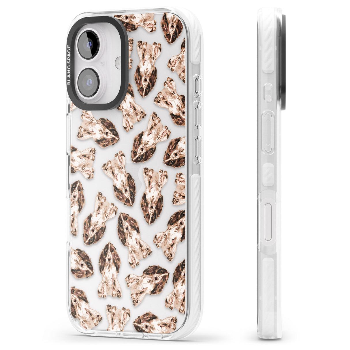 iPhone 16 Pro Max Cocker Spaniel (Brown) Watercolour Dog Pattern Black Impact Phone Case