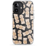 iPhone 16 Pro Max Cockapoo (Champagne) Watercolour Dog Pattern Black Impact Phone Case