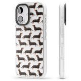 iPhone 16 Pro Max Dachshund (Black & Tan) Watercolour Dog Pattern Black Impact Phone Case