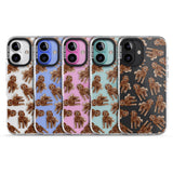 iPhone 16 Pro Max Labradoodle (Brown) Watercolour Dog Pattern Black Impact Phone Case