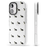 iPhone 16 Pro Max Border Collie Dog Pattern Clear Black Impact Phone Case