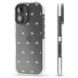 iPhone 16 Pro Max Pug Dog Pattern Clear Black Impact Phone Case