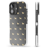 iPhone 16 Pro Max Tan Labrador Dog Pattern Clear Black Impact Phone Case