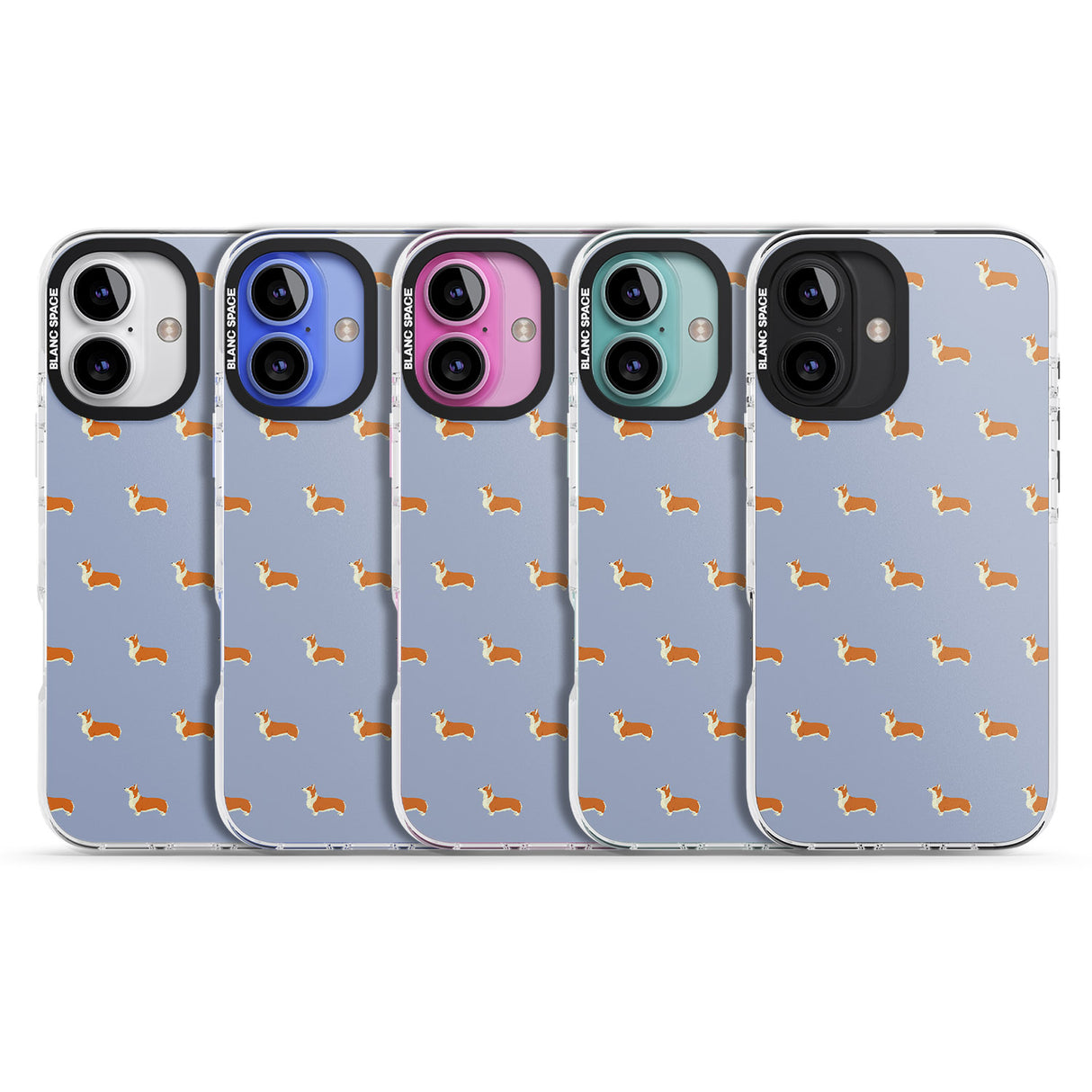 iPhone 16 Pro Max Pembroke Welsh Corgi Dog Pattern Black Impact Phone Case