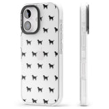 iPhone 16 Pro Max Black Labrador Dog Pattern Clear Black Impact Phone Case