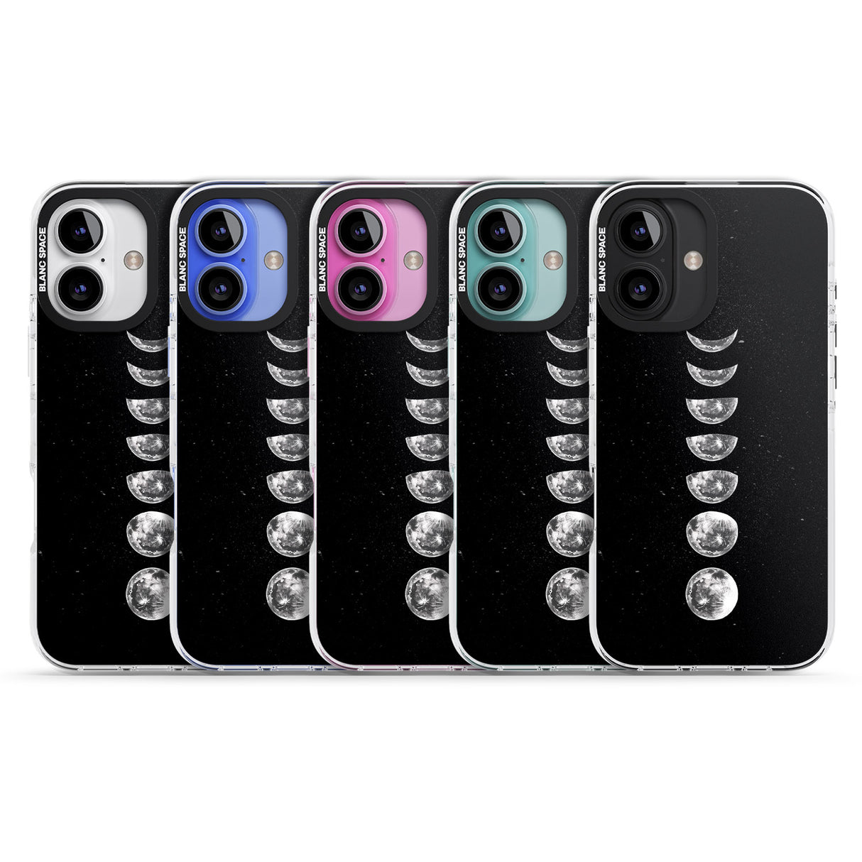 iPhone 16 Pro Max Light Watercolour Moons Black Impact Phone Case